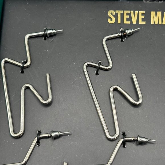 NWT Steve Madden Silvertone Earrings Pavé Star Bracelet Jewelry Gift Set - Picture 3 of 8